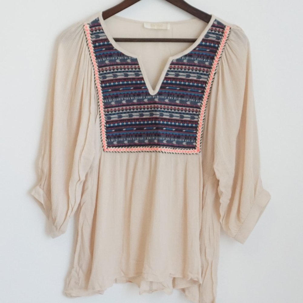 Balloon Sleeve Peasant Top Size Small
